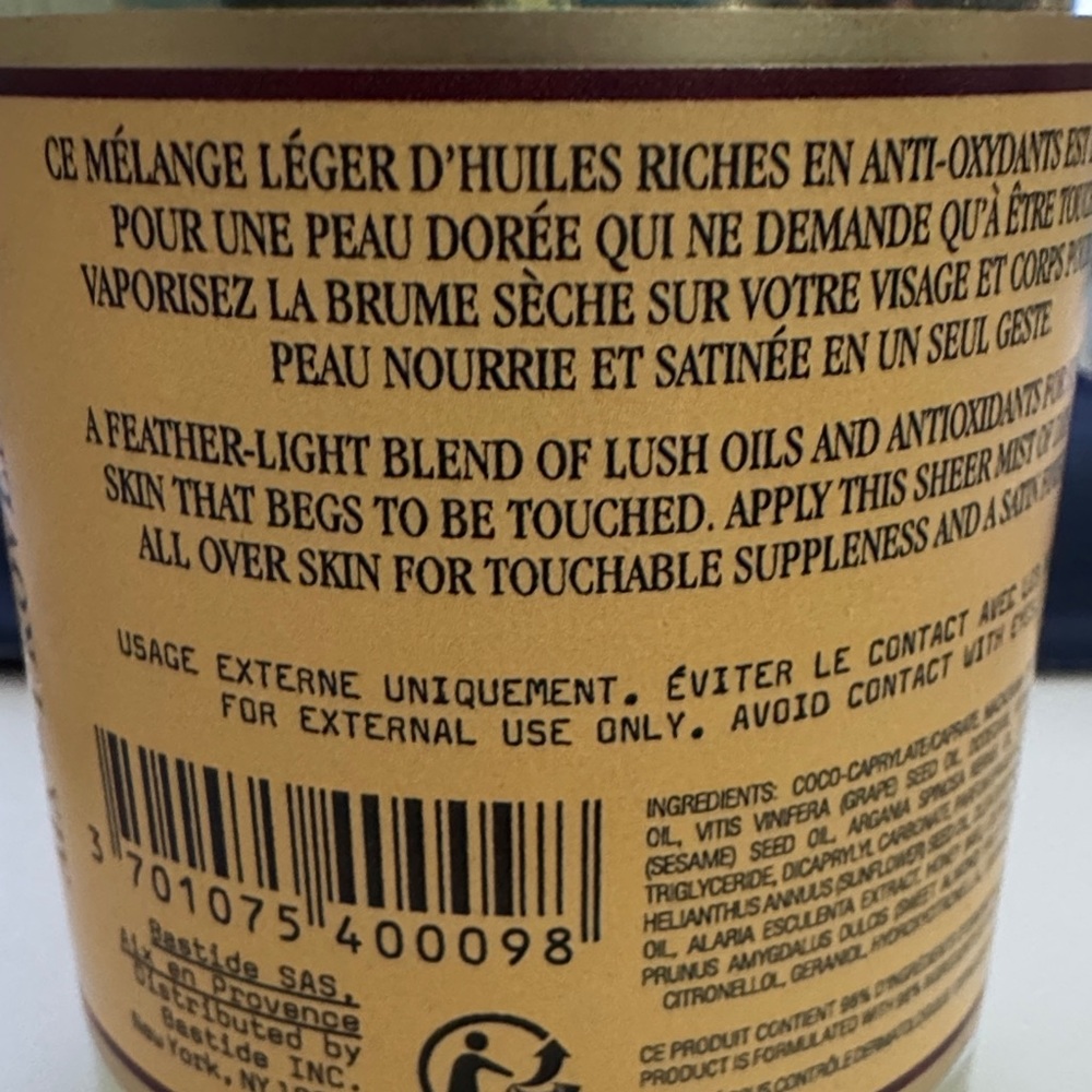 Bastide Huile Seche Epatante Dry Oil Mist - 3.3oz NWT - Picture 4 of 6